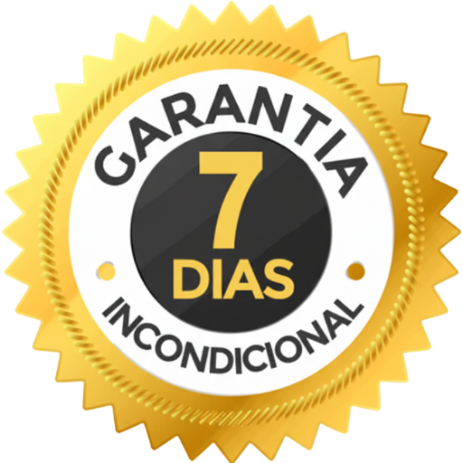 Selo de garantia incondicional de 7 dias - devolução total do dinheiro